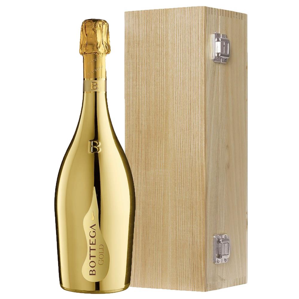Bottega Gold Prosecco 75cl in Luxury Oak Box